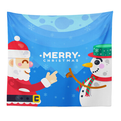 

Toponeto Art Home Decor Hanging Tapestry Wall Christmas Textile Blanket Santa Claus