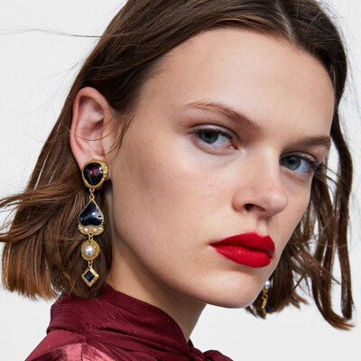 

ZA NEW Fashion Flamingo-shaped earrings Boho Crystal Drop Dangle Earrings for Women party Jewelry Bijoux