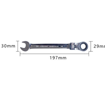 

1pc Adjustable Ratchet Wrench 8-14mm Wrenches Hand Tools Chromed Gear Spanner Flexible Head Combination Ratcheting Action Wrench