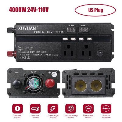 

Car Inverter 3000W 4000W 5000W 12V24V 110220V DC to AC Power Inverter Dual Led Display Modified Sine Wave Power Voltage Transfor
