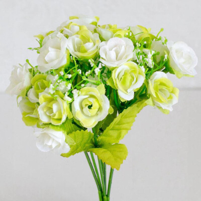 

Artifical Flower 1 Bouquet 21 Heads Artifical Fake Rose Weeding Party Home Decor Silk Flower