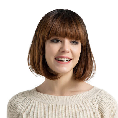 

〖Follure〗Lady Girl Bob Wig Womens Short Straight Bangs Full Hair Wigs Cosplay Party