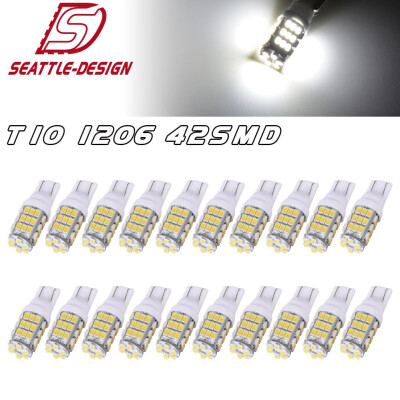 

20x Pure White T10 W5W 194 168 RV Trailer 42SMD LED Interior Reverse Light Bulbs