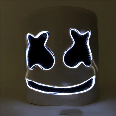 

1PC Halloween LED Mask Marshmello Helmet Cosplay Costume Halloween Party Prop Bar DJ Mask Luminous Latex Masks