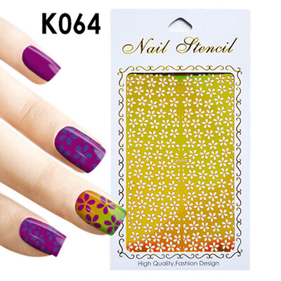 

Toponeto 1Pc Irregular Hollow Nail Art Vinyls Stencil Stickers Manicure