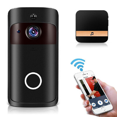 

Smart Home WiFi Doorbell 1080P HD Security Camera with Two-Way Audio PIR Motion Detection IR Night Vision 160-Degree Wide Angle Le