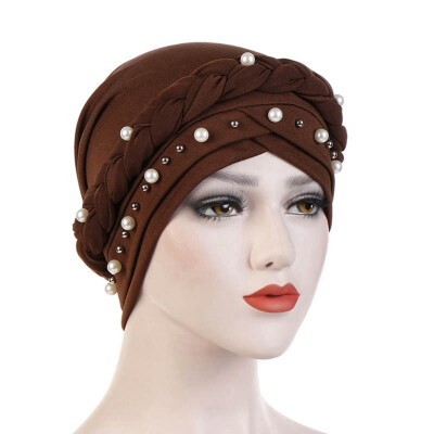

Women Lady Muslim Braid Head Hijab Turban Wrap Cover​ Cancer Chemo Cap Hat
