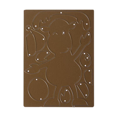 

Christmas Calf Metal Stencil Scrapbook Craft DIY Die Cuts Template Folder