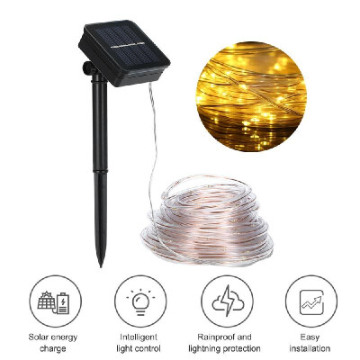 

Solar String Lights 46ft 120 LED Rope Light 8 Modes Multicolor Lights for Party Garden Home Festival Decoration