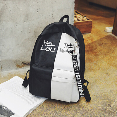 

Tailored Fashion Women Or Men Nylon Hit Color Schoolbag Gripesack Backpark Blue