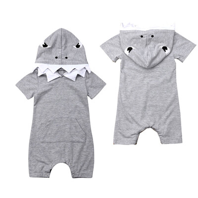 

Newborn Toddler Kids Baby Boy Shark Romper Bodysuit Jumpsuit Clothes Outfits