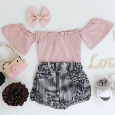 

Cute Newborn Baby Girl Summer Outfit Set Clothes Princess DressPants Shorts