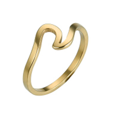 

Unique RingNew Silver Simple Dainty Thin Wave Ring Beach Sea Surfer Island Jewelry