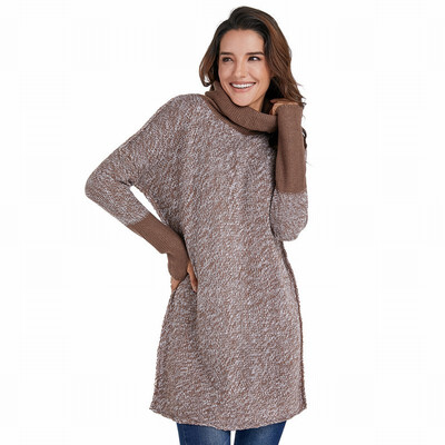 

Long sweater womens loose-fitting winter knitted sweater