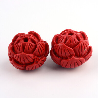 

Lotus Cinnabar Beads FireBrick 19x23x23mm Hole 3mm