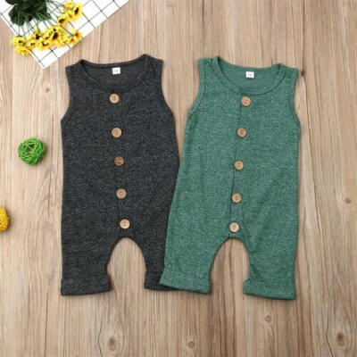 

Newborn Infant Baby Girl Boys Cotton Button Up Romper Bodysuit Jumpsuit Outfits