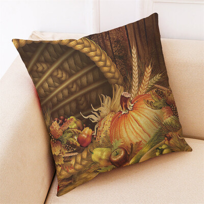 

Tailored Thanksgiving Gifts Pillowcase Harvest Pillow Cover Home Decoration 18x18Inch