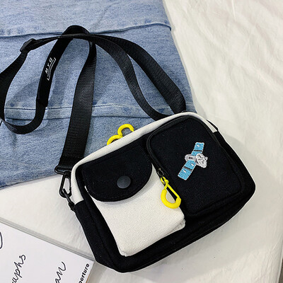 

Tailored Women Fashion Canvas Patchwork Coin Purse Shoulder Tote Handbag Casual Bag