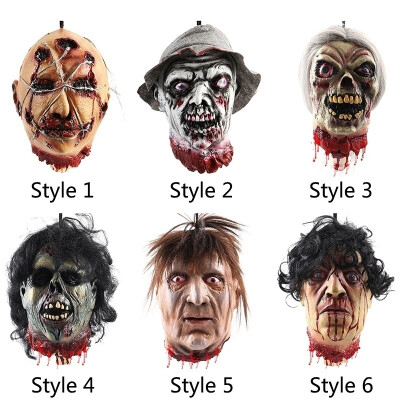 

2019 New Halloween Props Terrorist Mask Scary Bloody Prank Toy Nail Head Halloween Decor