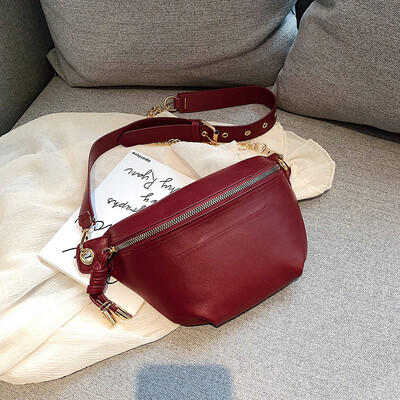 

Qiao Bani 2019 new South Korea ins fashion simple solid color street beat chain bag wild single shoulder diagonal female bag