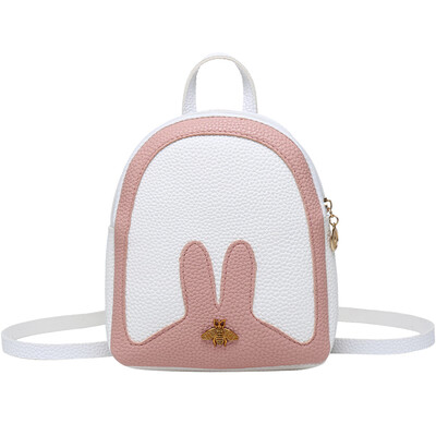 

Lovely Women Rabbit Ear Backpacks Quality Leather Girls Back Bags Fashion Teenage Girls Cute School Bags Travel Bags