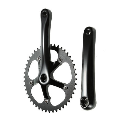 

46T Crank Set Fixed Gear Bike Bicycle Aluminum Chainwheel Crank Set Sprocket Crankset