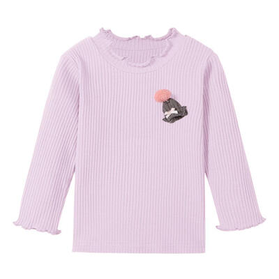 

Cute Warm Long Sleeve Girls Kids Princess T-shirt Pit Strip Bottoming Tops