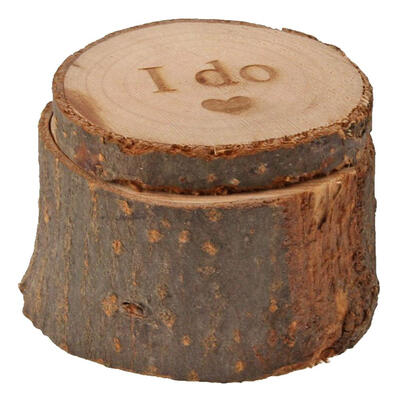 

Rustic Wedding Ring Box Wooden Retro Custom Ring Case Holder for Engagement
