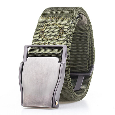 

Mens Canvas Belt Nylon metal Automatic buckle nylon military belt Army tactical belts for Men Belts Breathable forJeans h2