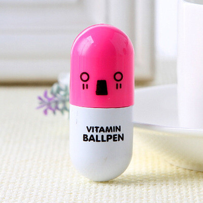 

Siaonvr Lovely Creative Pill Ballpoint Pen Cute Learning Stationery Student Prize Blue