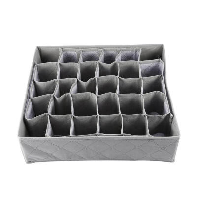 

Household 30 Cell Wardrobe Underwear Organizer Detachable Ties Storage Box