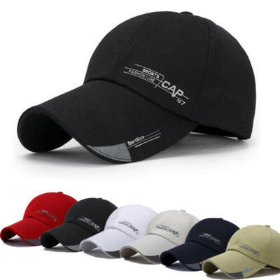 

Hook-N-Loop Plain Baseball Cap Solid Color Blank Army Hat Adjustable Men Women