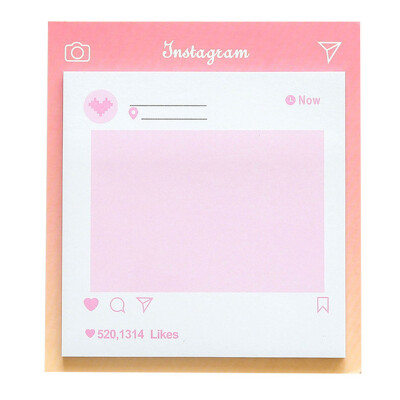 

Beautiful Pink Notepad Planner Notebook Paper Sticker Office Accessories
