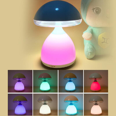 

Bedside Lamp Mushroom Night Light Rechargeable Colorful Night LED Cute Mood Lights for Kids Baby Nursery Bedroom