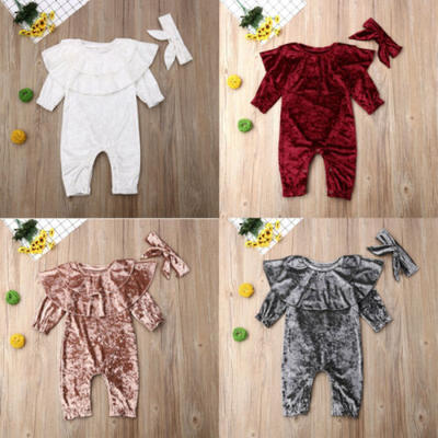 

Baby Kids Boys Girls Newborn Ruffle Romper Jumpsuit Playsuit Outfit Set 0-24M AU