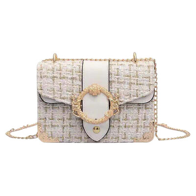 

Women Elegant Wool Crossbody Bag Luxury Chains Messenger Bag Designer Handbags Brand Ladies Crossbody Bag Bolsa Feminina YJ