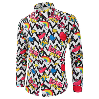 

Rainbow Letters Heart Print Valentine\s Day Shirt