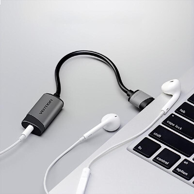 

VENTION USB Sound Card External Stereo Audio Adapter with 35mm Earphone& Microphone for LaptopDesktopPS4 Black