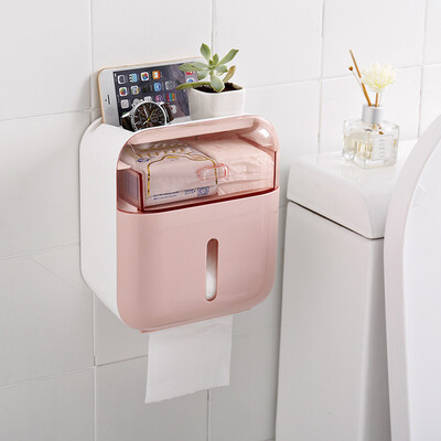

Toponeto Waterproof Bathroom Punch-free Toilet Tissue Tray Paper Rack Storage Box