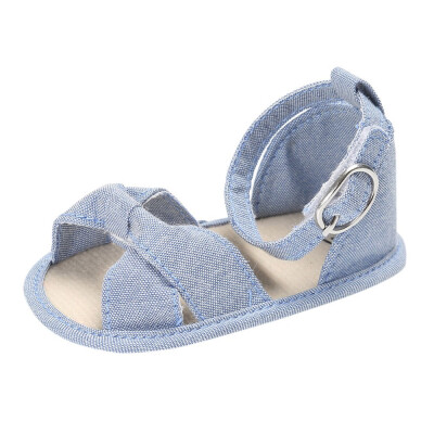 

Summer Newborn Toddler Baby Canvas Solid Sandals Soft Casual Shoes