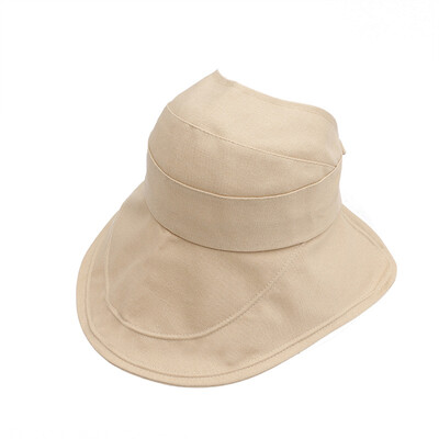 

Hat children Korean fashion foldable empty top hat Japanese summer travel sunscreen hat bow fisherman hat