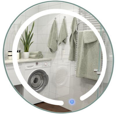 

20" LED Touch Button Wall Mount Bathroom Round Mirror