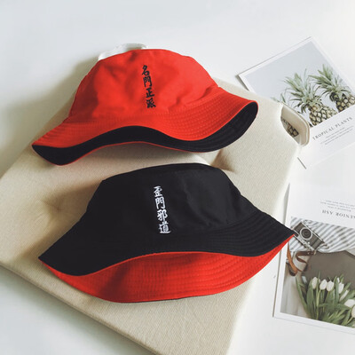 

8 Colors Harajuku Unisex Women Men Breathable Double-Sided Cotton Bucket Hat Summer Outdoor Hiking Fishing Sun Hat