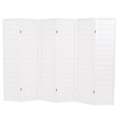 

Folding 6-Panel Room Divider Japanese Style 945"x669" White