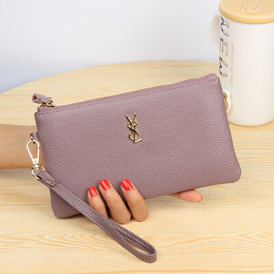 

2019 new first layer cowhide wallet female long zipper ultra-thin leather wallet Korean version of the wallet women
