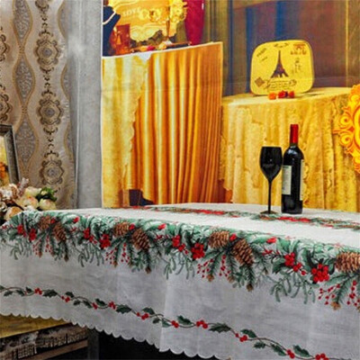 

Christmas Table Cloth Home Dining Table Dust Waterproof Cover Christmas Decoration Able Cover Party Supplies 180cm 150cm