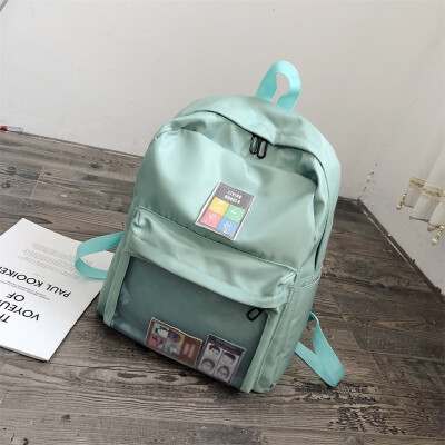 

Tailored Large Capacity Solid Color Waterproof Nylon Casual Backpack School Bag