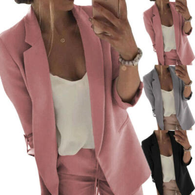 

Women Lady Long Sleeve Slim Blazer Suit Coat Work Jacket Formal Suit Plus -3XL