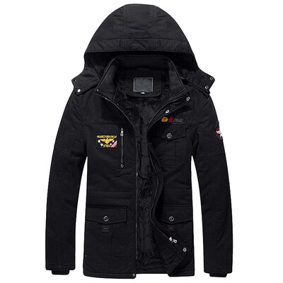 

Gobestart Men Winter Warm Jacket Overcoat Outwear Slim Long Trench Zipper Buttons Coat