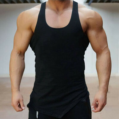 

Mens Bodybuilding Stringer Tank Top Y-Back Gym Workout Sports Vest Shirt Clothes